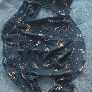 Halogen medium faux wrap‎ blouse